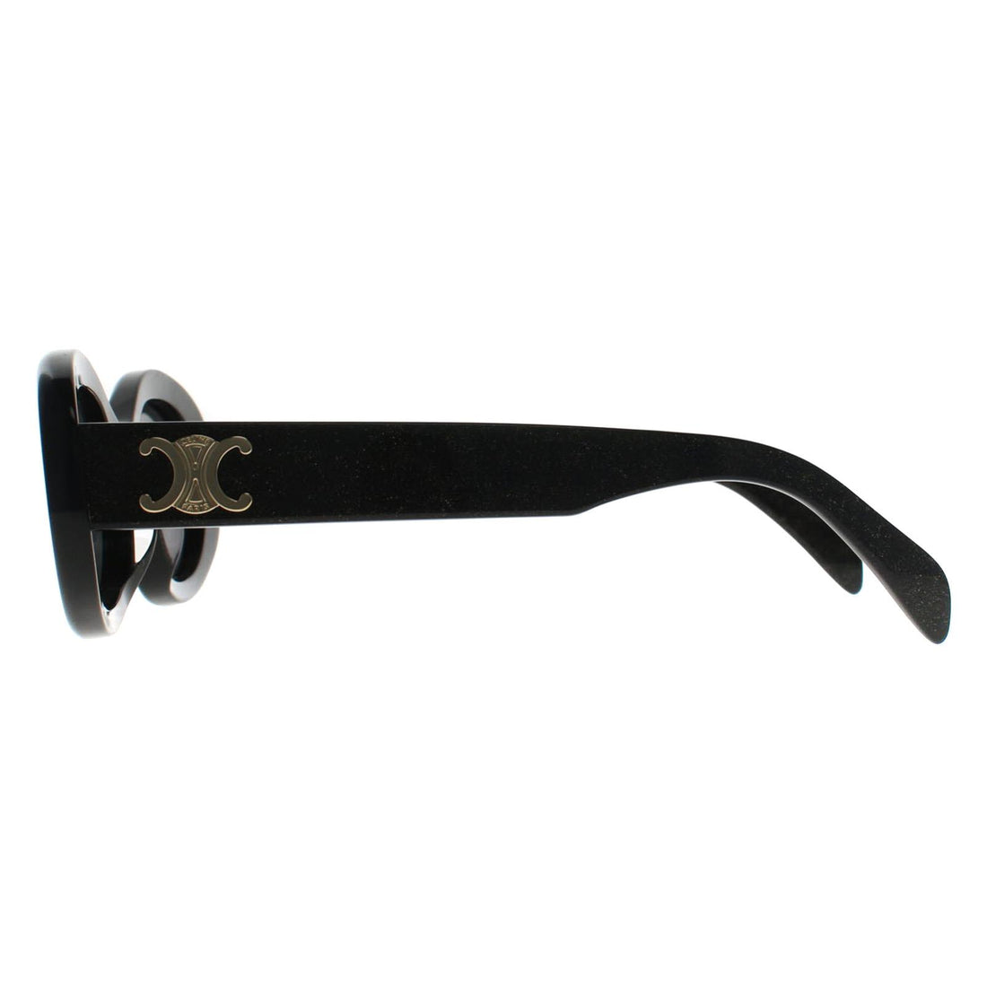 Celine Sunglasses CL40194U Triomphe 03A Sparkly Black with Gold Grey