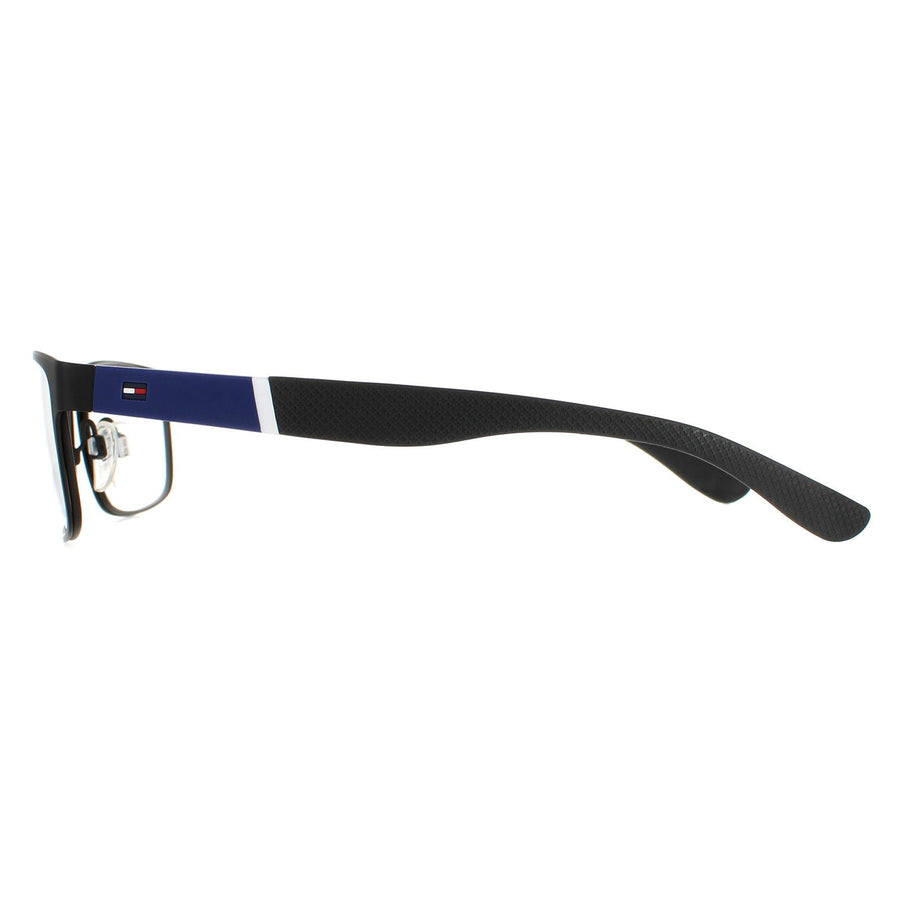 Tommy Hilfiger Glasses Frames TH 1284 FO3 Matte Black Blue White Dark Men