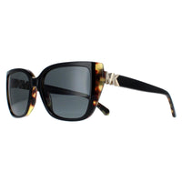 Michael Kors Sunglasses MK2199 Acadia 395087 Bi Layer Black Amber Tortoise Dark Grey