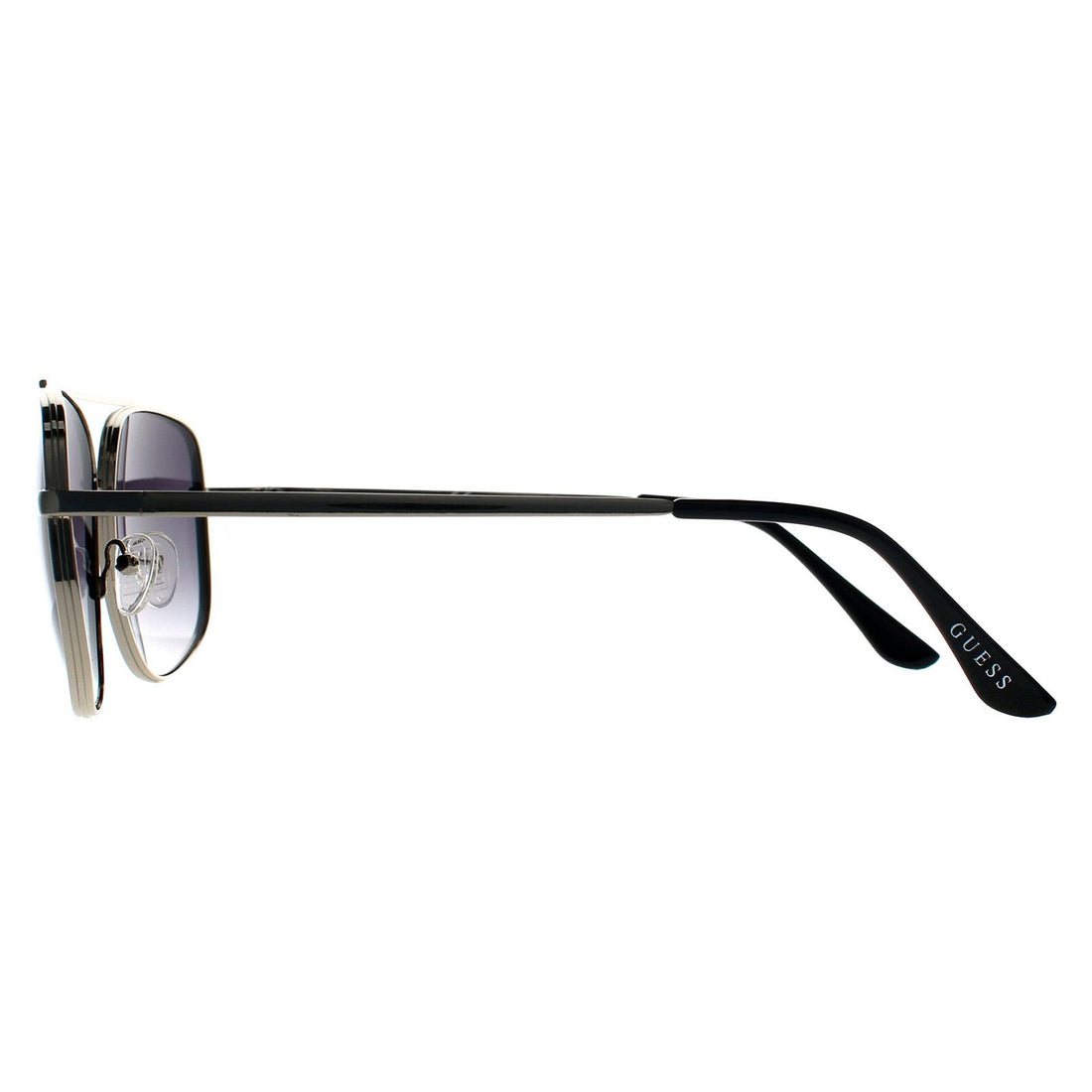 Guess Sunglasses GF0207 10B Shny Light Nickeltin Smoke Gradient