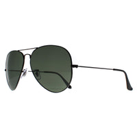 Ray-Ban Sunglasses Aviator 3025 Black Green Polarized 002/58 62mm
