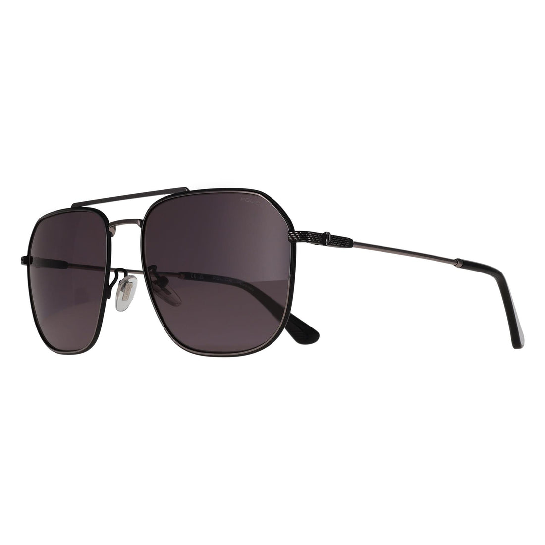 Police Sunglasses SPLF64M Octane 1 0509 Shiny Gunmetal Grey