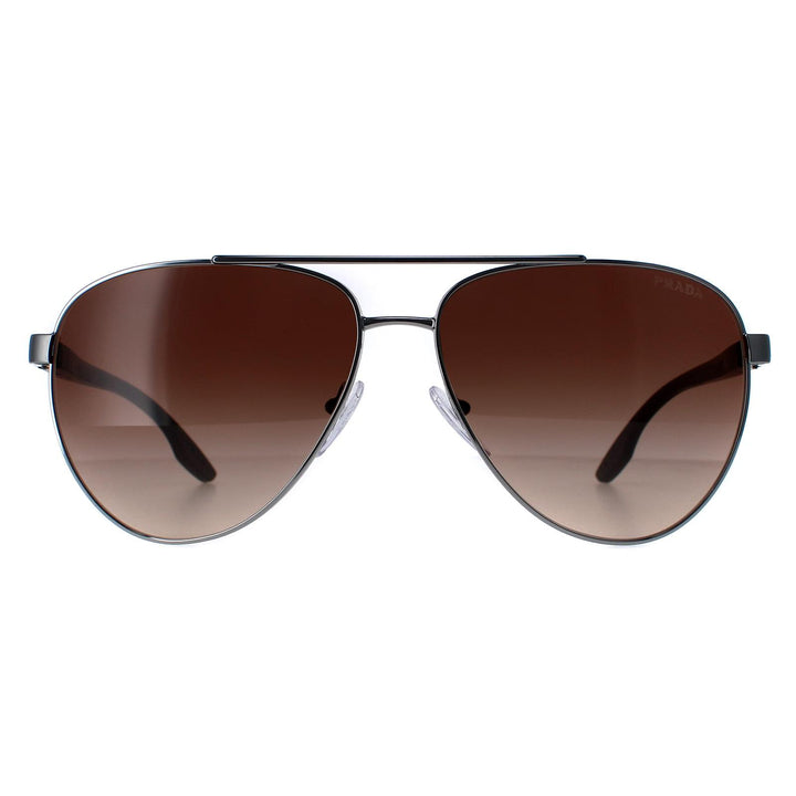 Prada Sport Sunglasses PS52YS 5AV02P Gunmetal Brown Gradient
