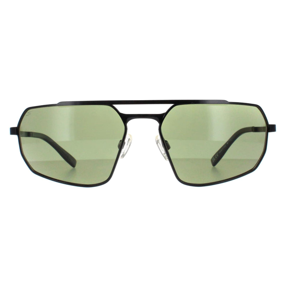 Serengeti Sunglasses Hinkley SS570003 Shiny Black Transparent Layer Mineral Polarized 555nm Green