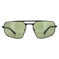Serengeti Sunglasses Hinkley SS570003 Shiny Black Transparent Layer Mineral Polarized 555nm Green