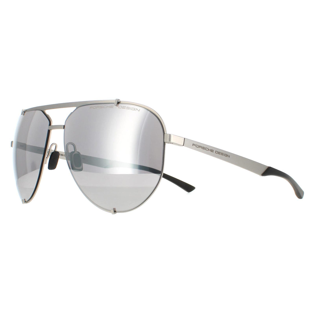 Porsche Design Sunglasses P8920 B Palladium Black Mercury Silver Mirror
