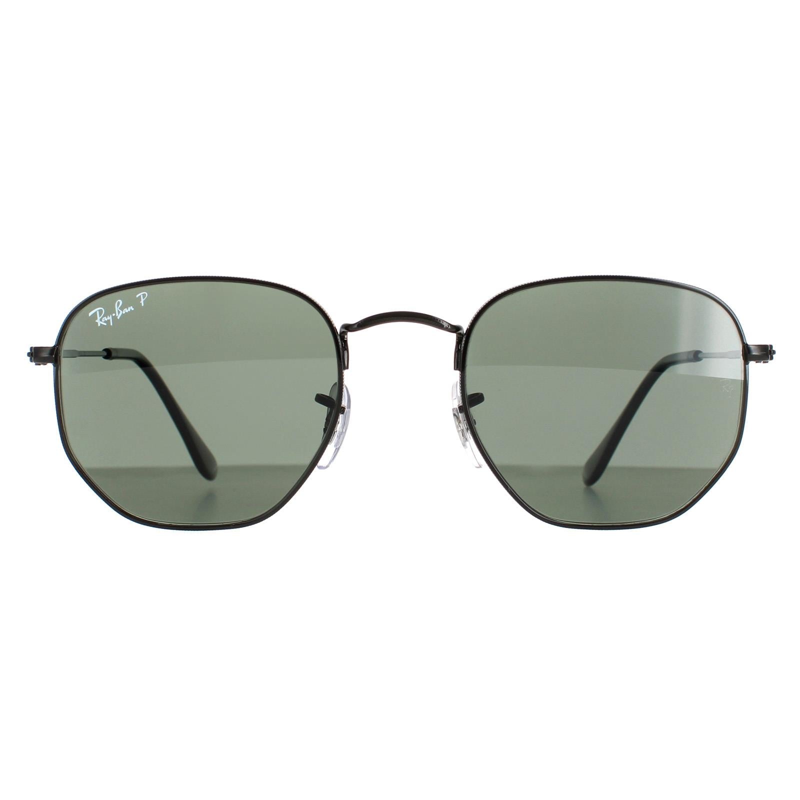 Sunglasses Hexagonal RB3548N 002 58 Polished Green Polarized