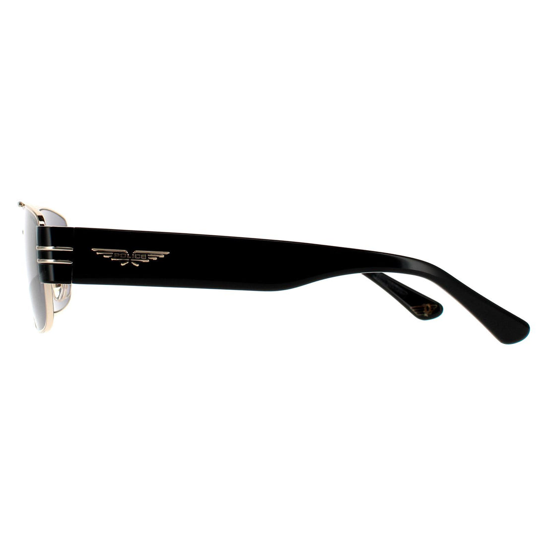 Police Sunglasses SPLA55 Origins 29 0301 Gold and Shiny Black Smoke Grey