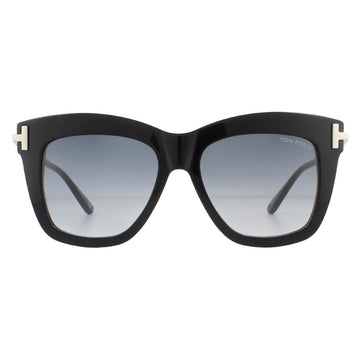 Tom Ford Dasha FT0822 Sunglasses Shiny Black Smoke Gradient