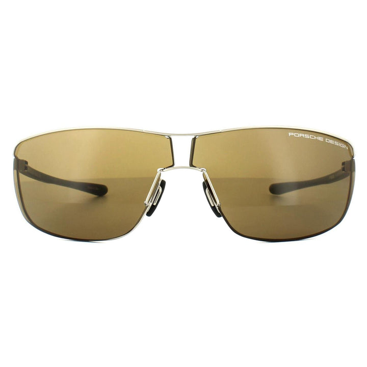 Porsche Design Sunglasses P8616 B V379 Light Gold Brown
