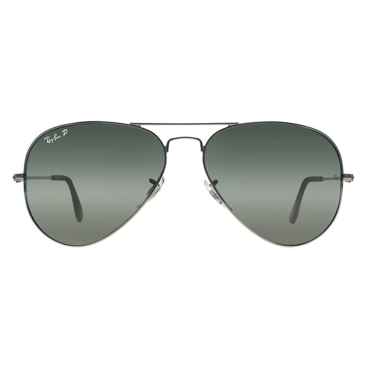 Ray-Ban Sunglasses Aviator 3025 Silver Polarized Green Silver Mirror 003/59