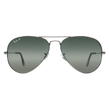 Ray-Ban Sunglasses Aviator 3025 Silver Polarized Green Silver Mirror 003/59