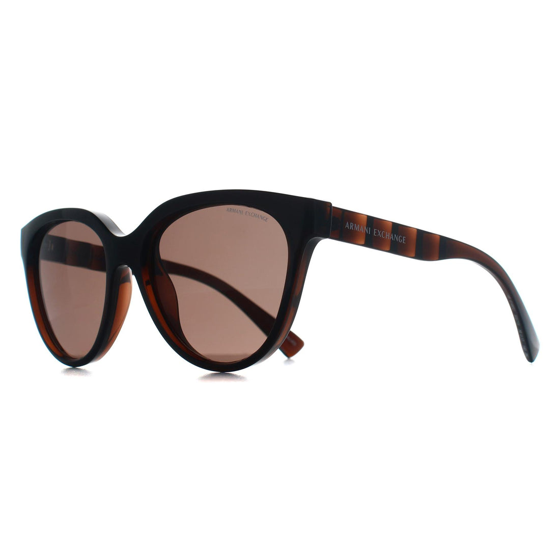 Armani Exchange Sunglasses AX4148SU 835773 Shiny Transparent Brown Dark Brown