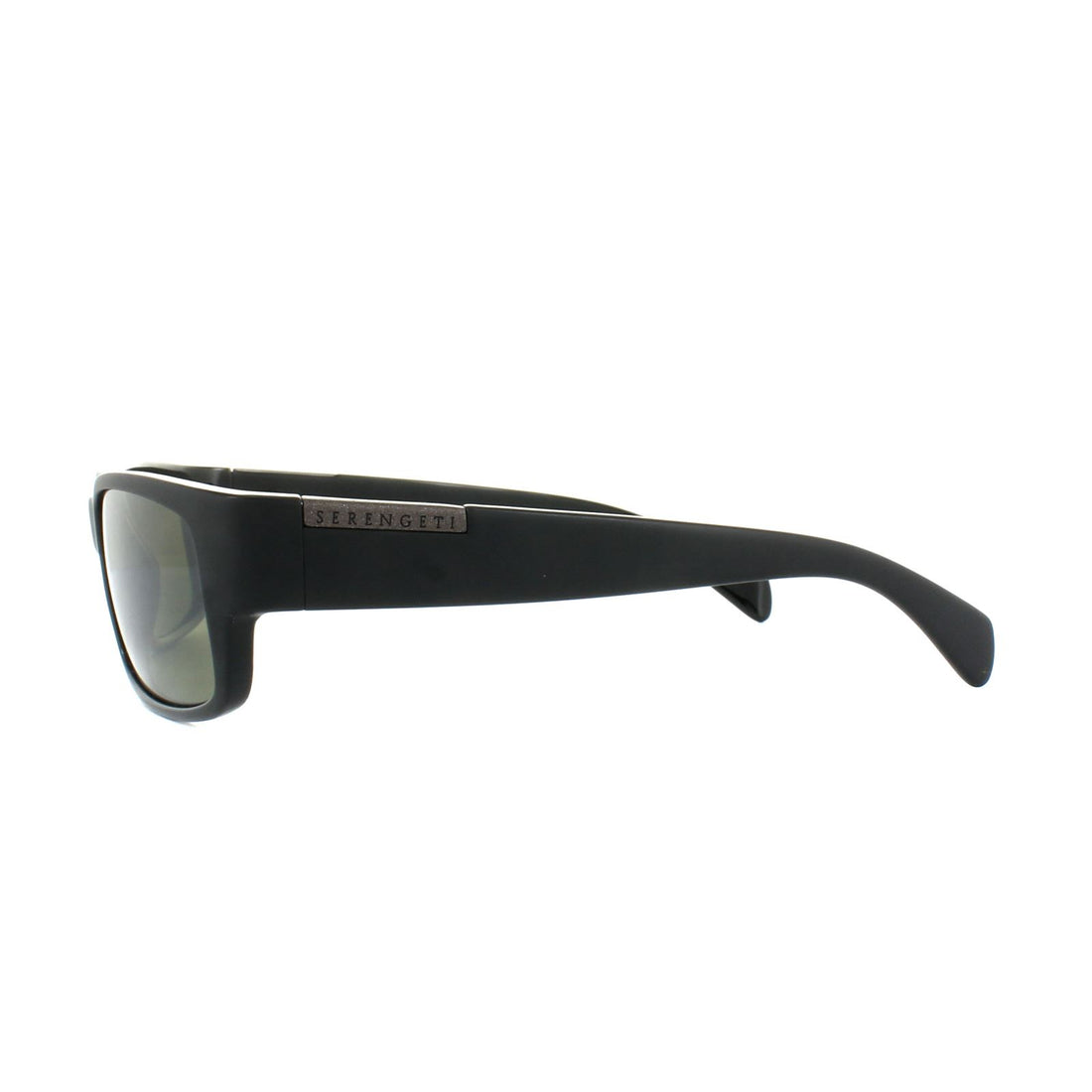 Serengeti Sunglasses Merano 7995 Shiny Matt Black Green 555nm Polarised