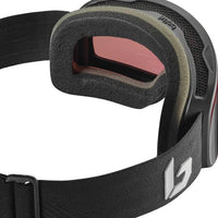 Bolle Ski Goggles Nevada Small 22040 Matte Black Corp Vermillon Gun