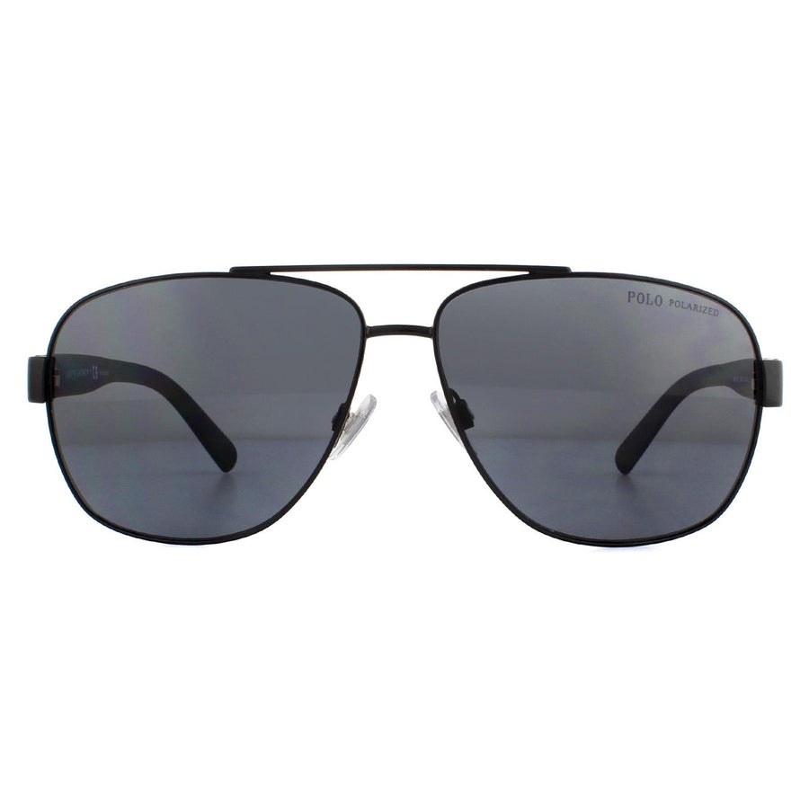 Polo Ralph Lauren PH3110 Sunglasses Semi Shiny Black / Grey Polarized