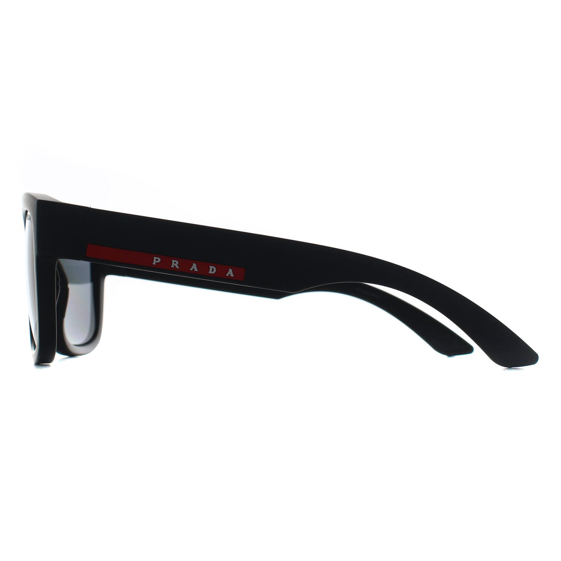 Prada Sport Sunglasses PS01ZS DG002G Black Rubber Dark Grey Polarized