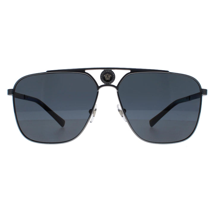 Versace Sunglasses VE2238 100181 Gunmetal Dark Grey Polarized