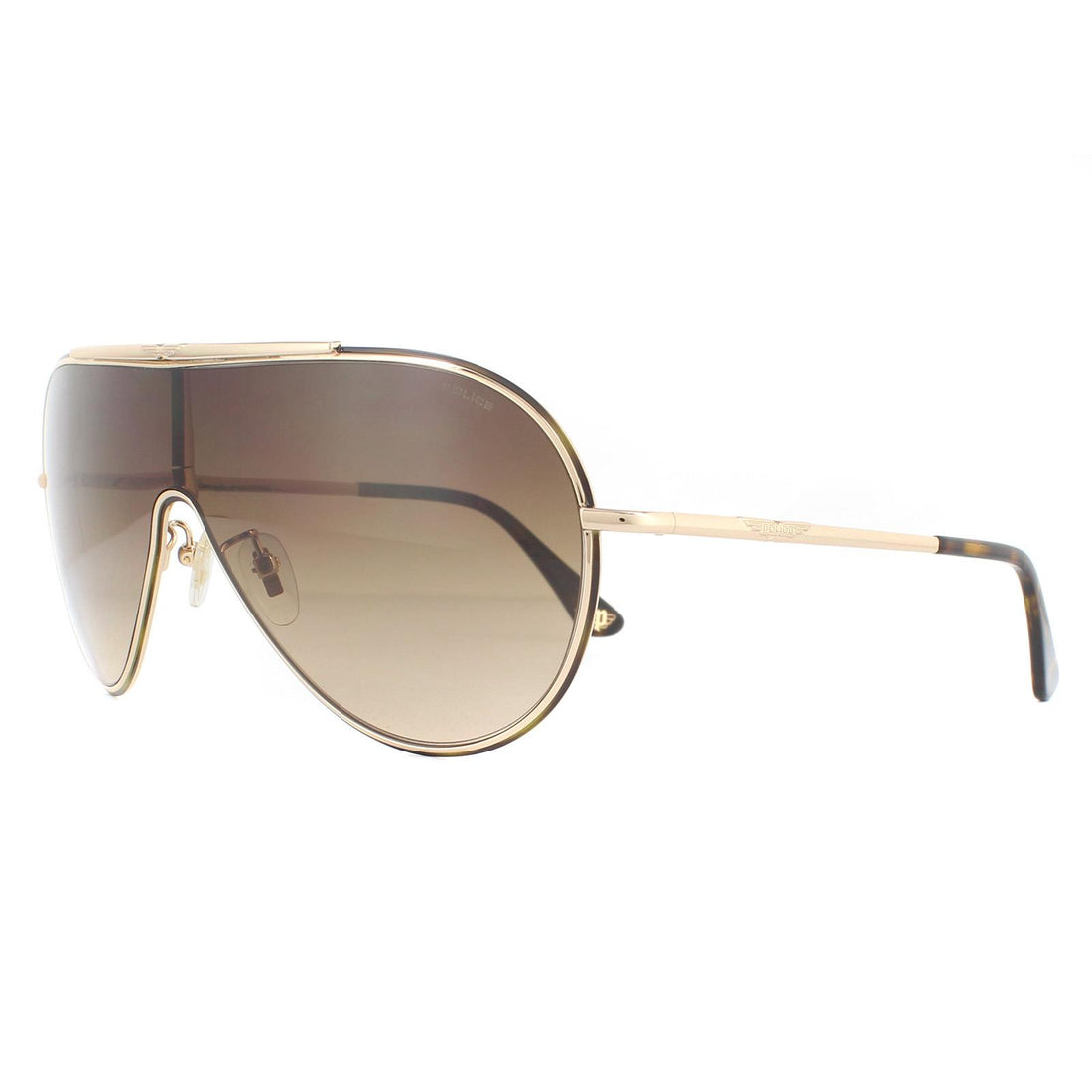 Police Sunglasses Origins 10 SPL964 0330 Rose Gold Shiny Havana Brown Gradient