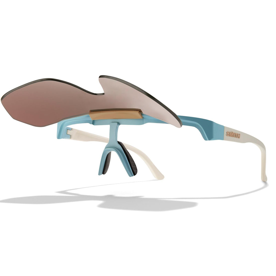 Smith Sunglasses XC YRQ X6 Matte Storm Birch ChromaPop Red Mirror