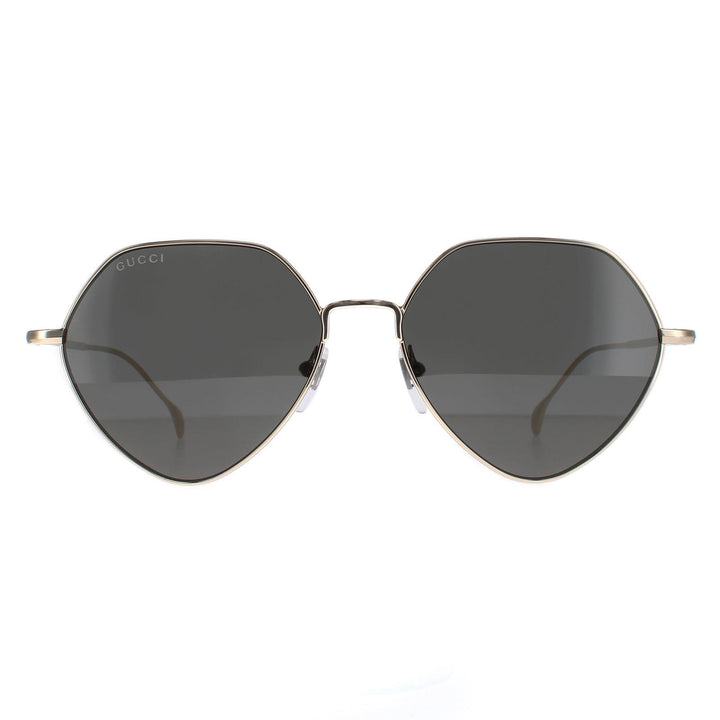 Gucci Sunglasses GG1182S 001 Shiny Endura Gold Solid Grey