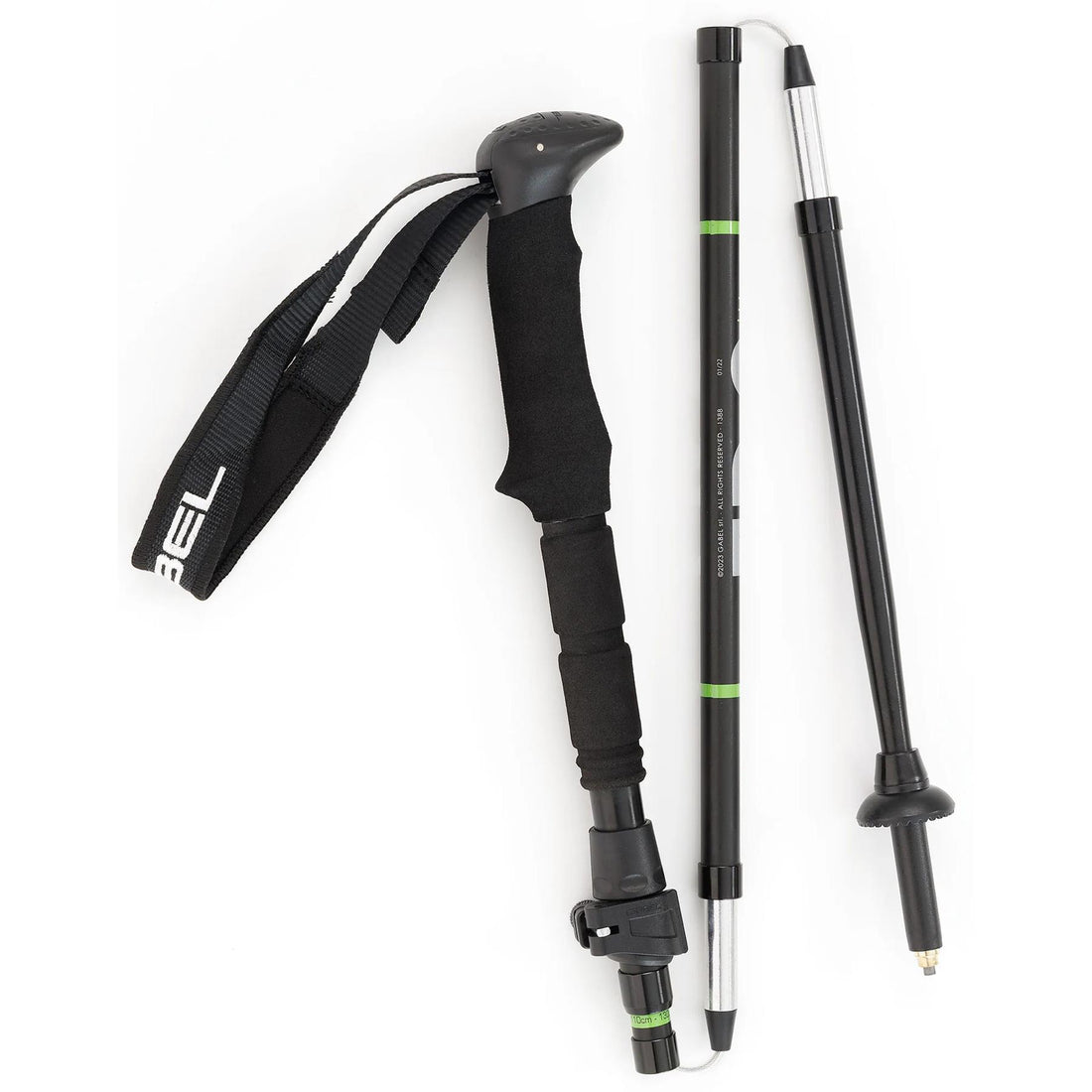 Gabel Trekking Poles FR-3 EF Black and Green Telescopic