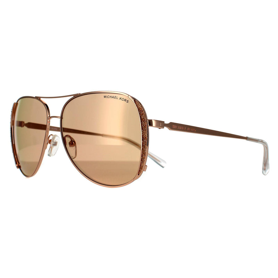Michael Kors Sunglasses MK1082 1108R1 Rose Gold Rose Gold Flash