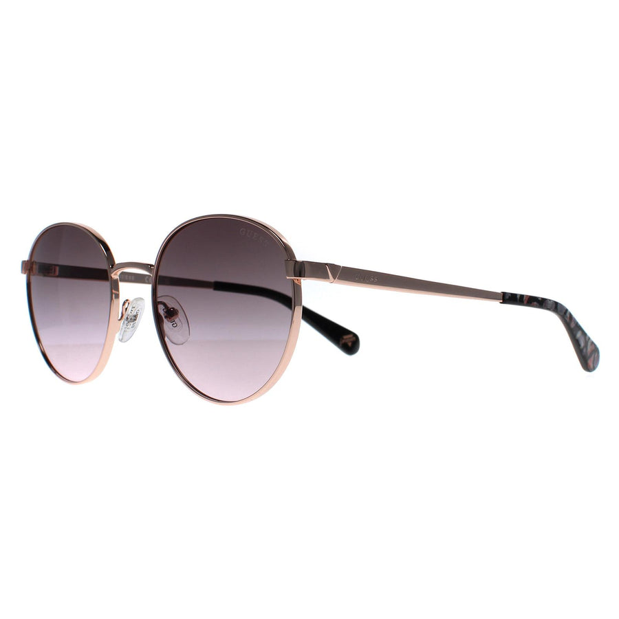 Guess Sunglasses GU5214 28F Shiny Dark Nickeltin Brown Gradient