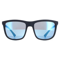 Armani Exchange AX4093S Sunglasses Matte Blue / Blue Mirror