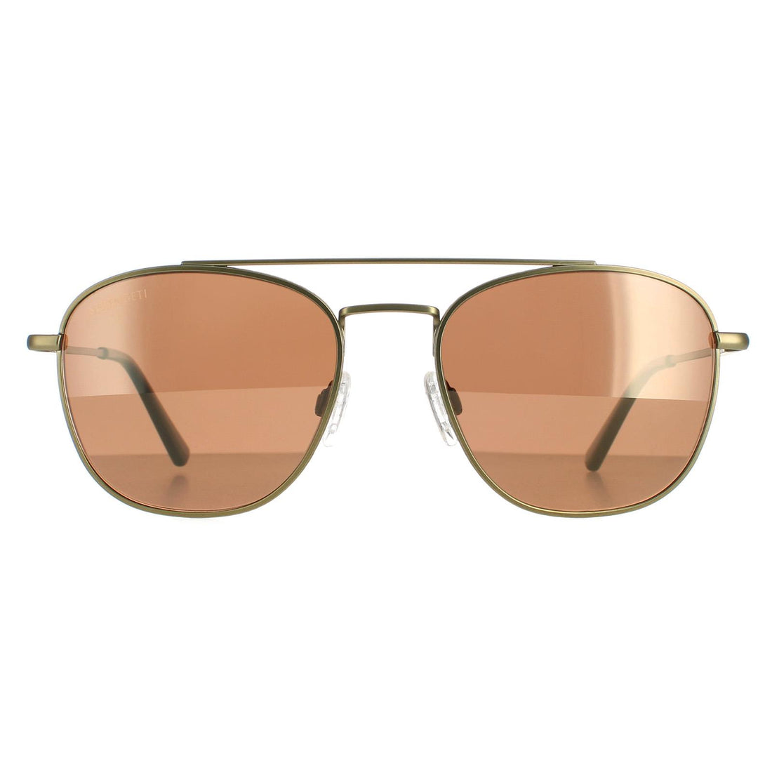 Serengeti Sunglasses Carroll SS542003 Matte Khaki Mineral Polarized Drivers Gold