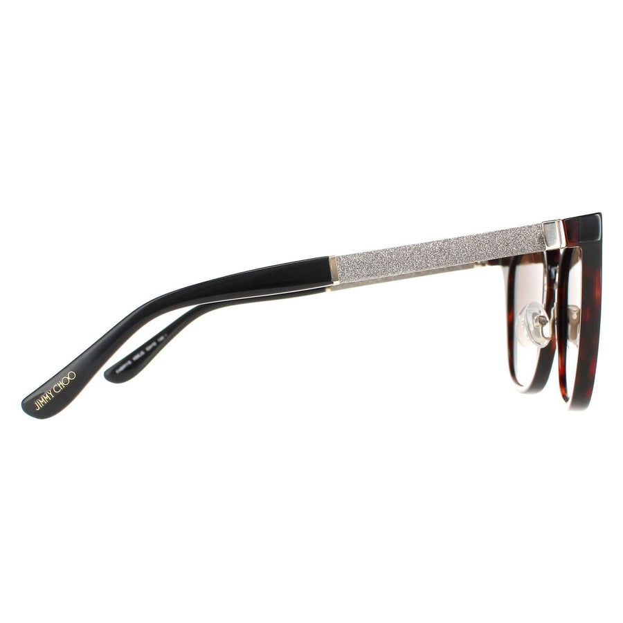 Jimmy Choo Sunglasses Fabry/S KBE JS Havana Glitter Black Brown Gradient