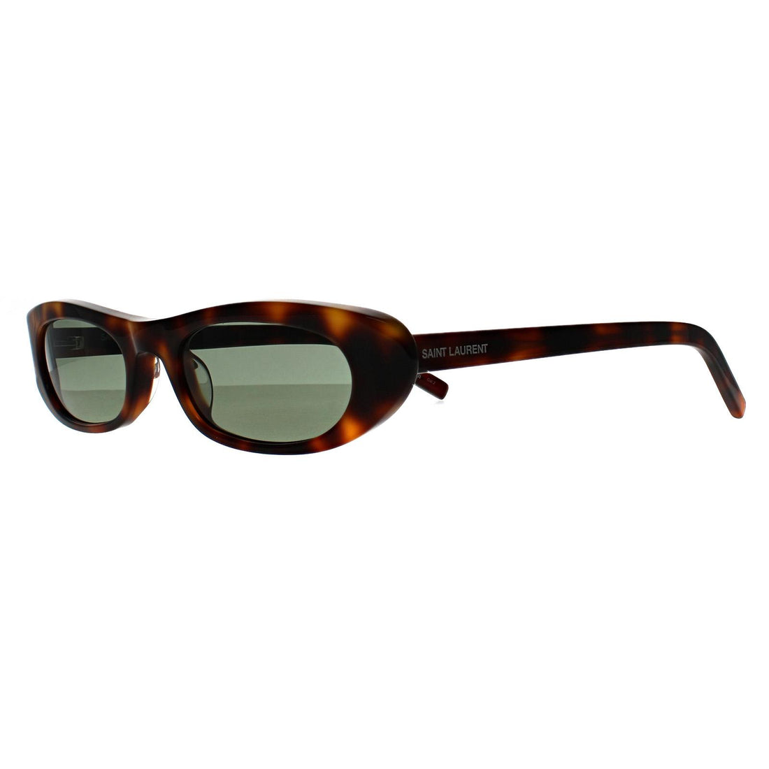 Saint Laurent Sunglasses SL557 002 Shiny Dark Havana Green