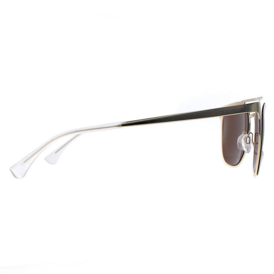 Emporio Armani Sunglasses EA2069 30137D Pale Gold Brown Mirror Bronze
