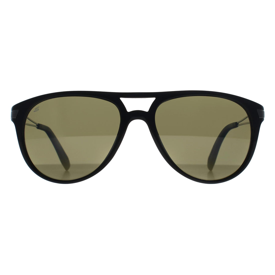 Serengeti Sunglasses Udine 7756 Shiny Black Polarized 555nm Green Photochromic
