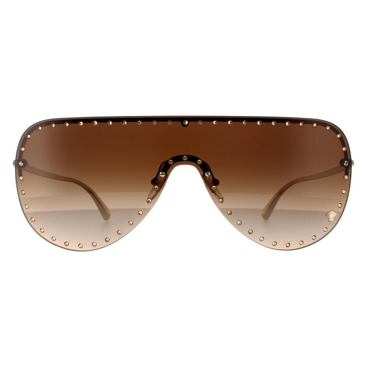 Versace Sunglasses VE2230B 125273 Pale Gold Dark Brown