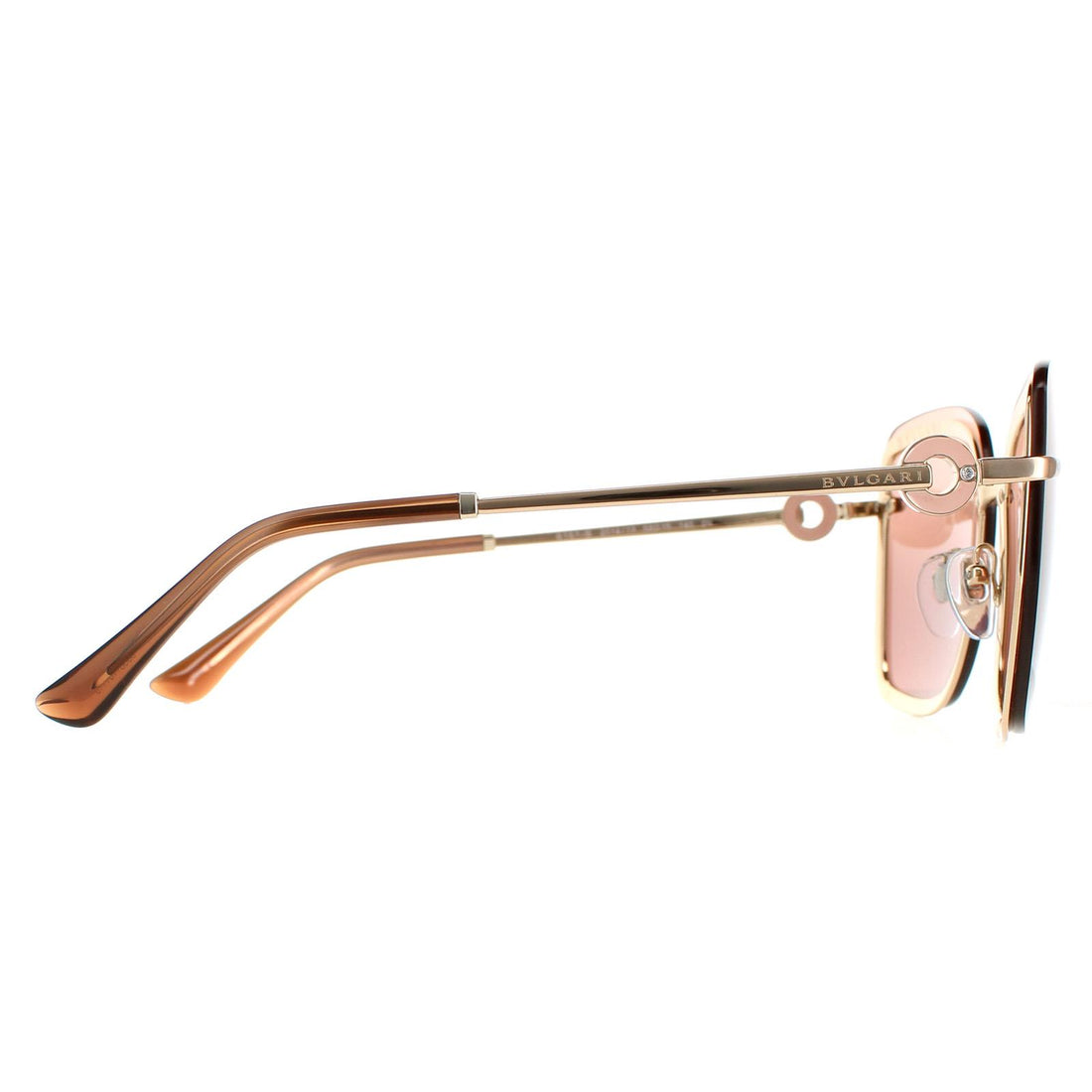 Bvlgari Sunglasses BV6151B 201413 Pink Gold Pink Gradient Dark Brown