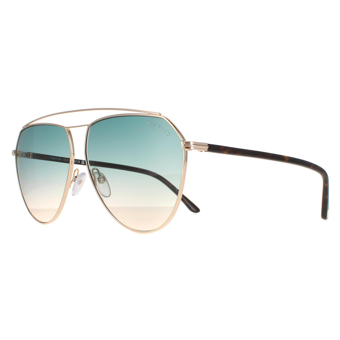 Tom Ford Sunglasses Binx FT0681 28P Rose Gold and Havana Green Gradient