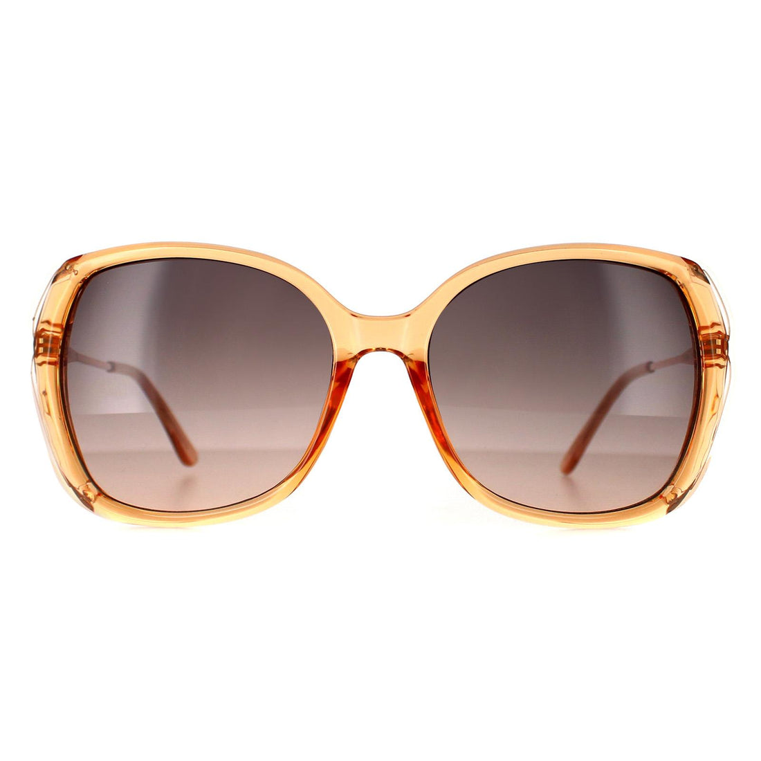 Guess Sunglasses GF0396 57B Shiny Beige Smoke Gradient