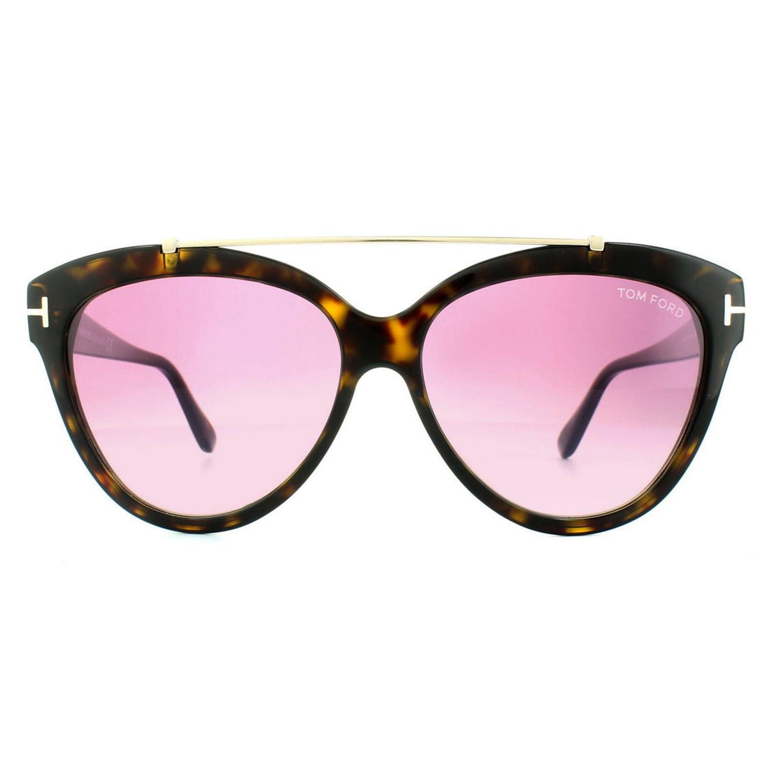 Tom Ford Sunglasses 0518 Livia 52Z Dark Havana Gradient Mirror Violet