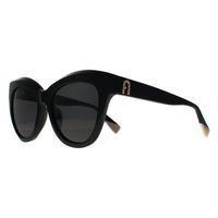 Furla Sunglasses SFU780 0700 Shiny Black Smoke Dark Grey