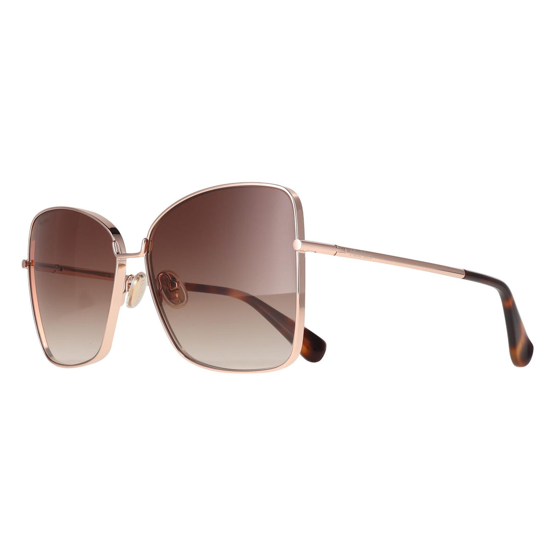 Max Mara Sunglasses MM0097 Menton 1 28F Shiny Rose Gold Brown Gradient