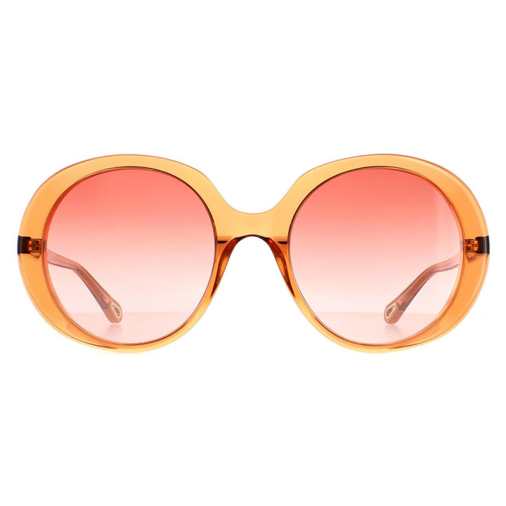 Chloe CH0007S Sunglasses Transparent Dark Orange Orange Gradient