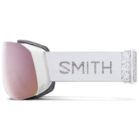 Smith Ski Goggles 4D Mag S 0OR M5 White Chunky Knit ChromaPop Everyday Rose Gold Mirror & CP Storm Rose Flash