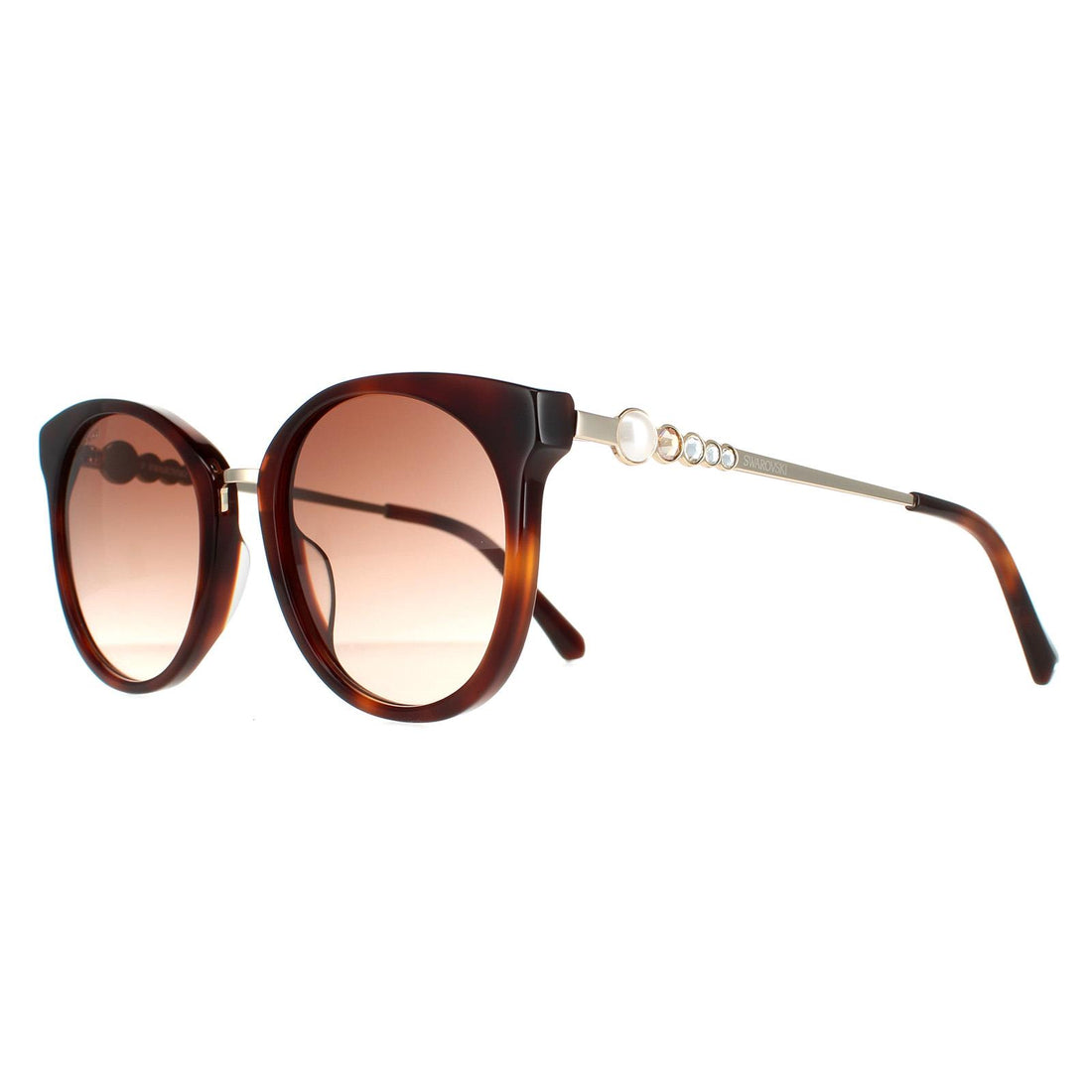 Swarovski Sunglasses SK0217 52F Dark Havana Brown Gradient