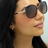 INVU Sunglasses B1907 G Demi Gold Tortoise Brown Brown Polarized