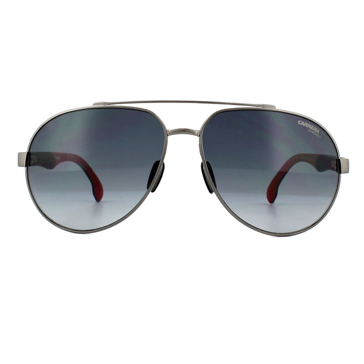 Carrera Sunglasses 8025/S R80 9O Silver Black Dark Grey Gradient