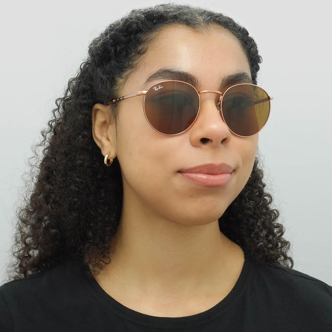 Ray-Ban Sunglasses RB3637 New Round 920233 Rose Gold Brown