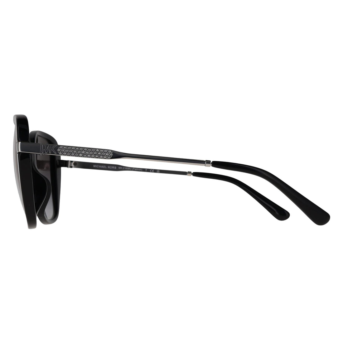 Michael Kors Sunglasses MK2185BU Flatiron 30058G Shiny Black Dark Grey Gradient