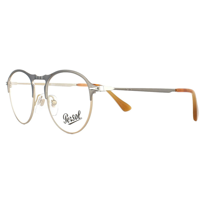 Persol Glasses Frames PO7092V 1071 Matt Grey Light Brown 48mm Mens