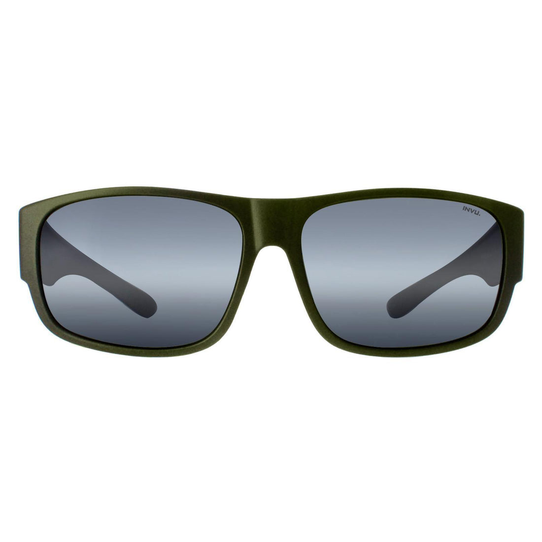 INVU Sunglasses E2601 E Matte Olive Metallic Grey Polarized